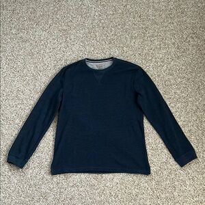 Original Weatherproof Vintage Men's Blue Long Sleeve Pull Over Sweater - Large